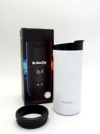 Thermobecher für Kaffee 2-in-1 Dr.Bacty Notus 360 ml - weiß