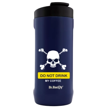 Cooler for can Dr.Bacty Notus do not drink my Coffe - navy blue