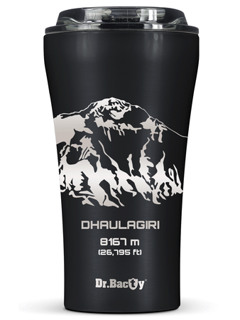 Dr.Bacty Apollo 2.0 thermal coffee mug - 360 ml - Dhaulagiri - Black Matt