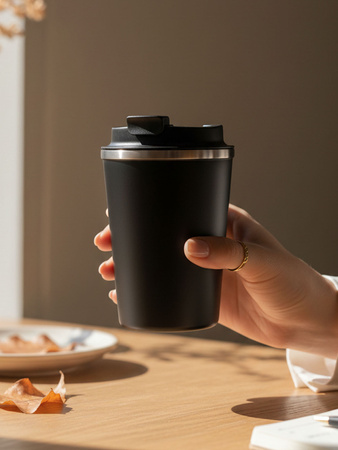 Dr. Bacty Eco Thermal Mug Terra – Matte Black
