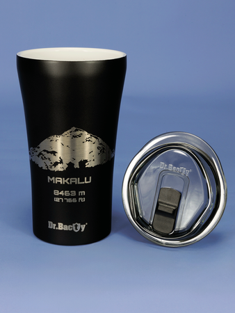 Dr.Bacty Apollo 2.0 thermal coffee mug - 360 ml - Makalu - Black Matt