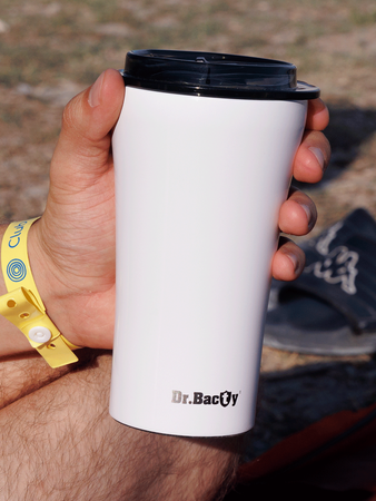 Dr.Bacty Apollo 2.0 Thermo-Kaffeebecher - 360 ml - Glänzend Weiß - Nachverkauf