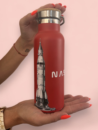 Dr.Bacty Iris steel thermal bottle -red - NASA