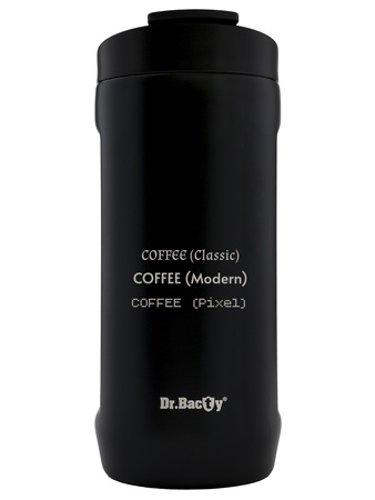 Dr.Bacty Notus 360 ml Thermobecher mit Gravur - schwarz