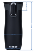 Thermal Mug Contigo West Loop 470 ml - Matte Black - Cat Eyes