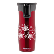 Thermal Mug Contigo West Loop 2.0 470 ml - Red - Snow Stars