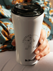 Dr.Bacty Apollo 2.0 thermal coffee mug - Aquarius - 360 ml - Glossy White