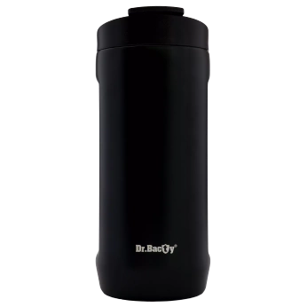 Thermal coffee mug 2-in-1 Dr.Bacty Notus 360 ml - black.