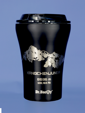 Kaffee -Thermalbecher mit Keramikbeschichtung Dr.Bacty Apollo 227 ml - Kangchenjunga - schwarz