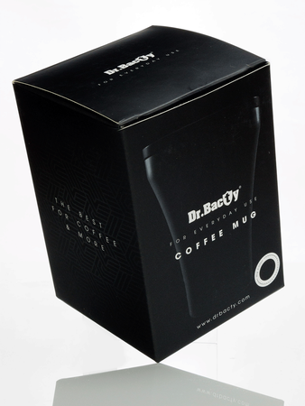 A multiplayer coffee mug of reusable Dr. Bacty Apollo Maybe - Black