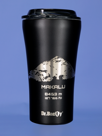 Dr.Bacty Apollo 2.0 thermal coffee mug - 360 ml - Makalu - Black Matt