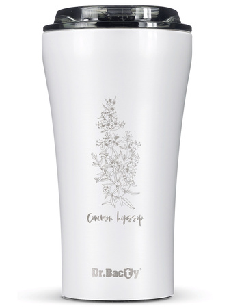 Thermobecher für Kaffee Dr.Bacty Apollo 2.0 360 ml "Hyzop lekarski" – Weiß