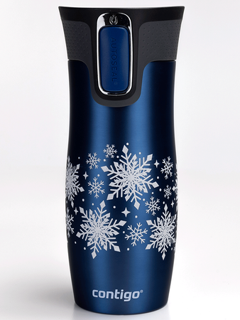Thermal Mug Contigo West Loop 2.0 470 ml - Monaco blue - Snow Stars