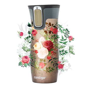 Thermal Mug Contigo West Loop 2.0 470 ml - Latte - Flowers