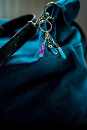 Keychain with colorful Contigo Charms