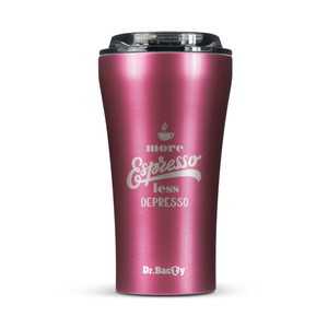 Dr.Bacty Apollo 2.0 thermal coffee mug - Espresso depresso - 360 ml - Pink