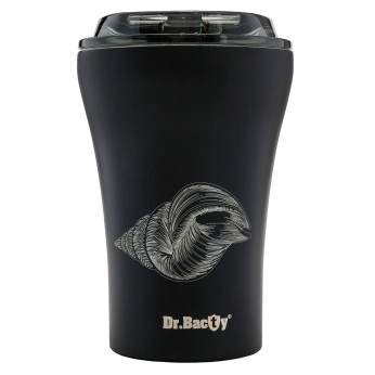 Ceramic mug with lid Dr. Bacty Apollo - Black