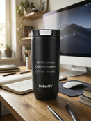 Dr. Bacty Atlas 540 ml Engraved Thermal Mug - Black