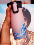 Contigo West Loop 2.0 470ml Thermalbecher - Rosa Matte - Sommerwellen