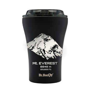 Kaffee -Thermalbecher mit Keramikbeschichtung Dr.Bacty Apollo 227 ml - Mt. Everest - schwarz