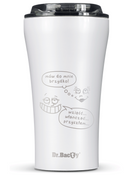 Dr.Bacty Apollo 2.0 Thermo-Kaffeebecher - Talk to me - 360 ml - Glänzend Weiß