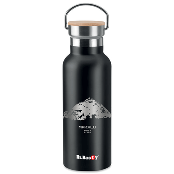 Dr.Bacty Iris Thermoflasche aus Edelstahl - schwarz - Daulagiri