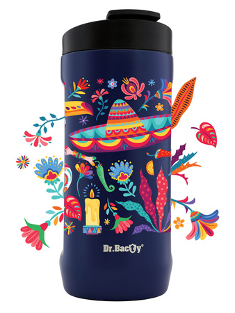 Dr.Bacty Notus 2-in-1 Thermo-Kaffeebecher 360 ml - navy blau - Mexiko 