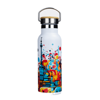 Dr.Bacty Iris steel thermal bottle - white - Colorful City