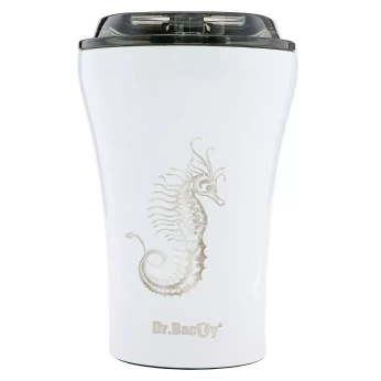 A cup with engraving Dr.Bacty Apollo Seahorse - white