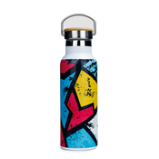 Dr.Bacty Iris Stahl Thermoflasche - weiß - Geometrisch