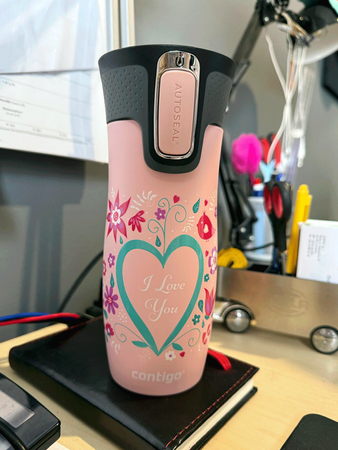 Contigo West Loop 2.0 470ml thermal mug - Millenial pink - I love You