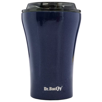 Coffee thermal mug with ceramic coating Dr.Bacty Apollo 227 ml - navy blue