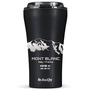 Dr.Bacty Apollo 2.0 thermal coffee mug - 360 ml - Mont Blanc - Black Matt