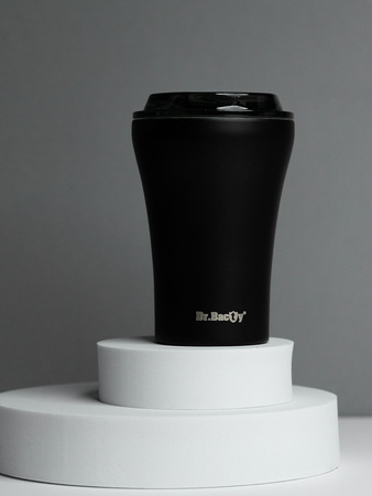 Coffee thermal mug with ceramic coating Dr.Bacty Apollo 227 ml - black