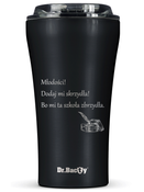 Dr.Bacty Apollo 2.0 thermischer Kaffeebecher - Ode an die Jugend - 360 ml - Schwarz Matt