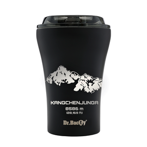 Coffee thermal mug with ceramic coating Dr.Bacty Apollo 227 ml - Kangchenjunga - black