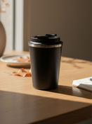 Dr. Bacty Eco Thermobecher Terra – Matt Schwarz
