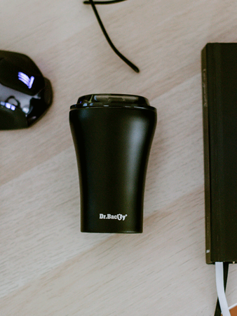 Coffee thermal mug with ceramic coating Dr.Bacty Apollo 227 ml - black - Display Product