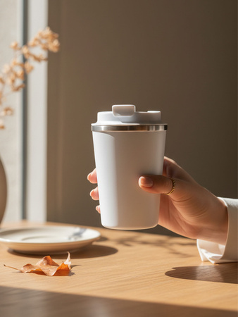 Dr. Bacty Eco Thermal Mug Terra – Arctic White