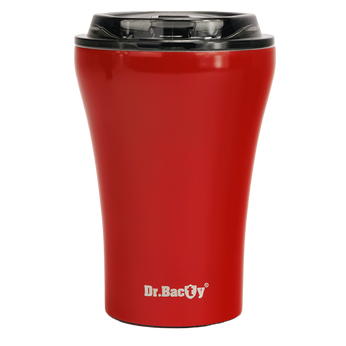 Coffee thermal mug with ceramic coating Dr.Bacty Apollo - 227 ml - red