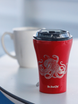 A thermal mug for the car Dr. Bacty Apollo for the diver - red