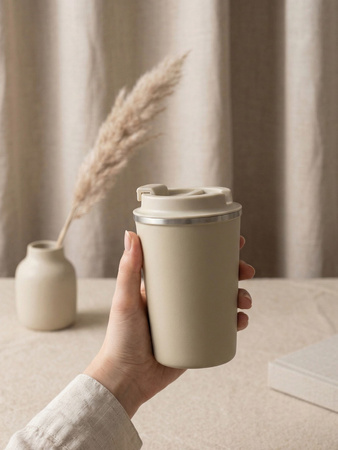 Dr. Bacty Eco Thermal Mug Terra – Sandy Beige