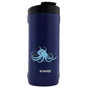 Thermal mug of Dr. Bacty Notus with octopus - navy blue