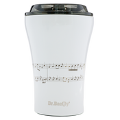 Kaffee -Thermalbecher mit Keramikbeschichtung Dr. Bacty Apollo 227 ml Fünfzeilig - weiß