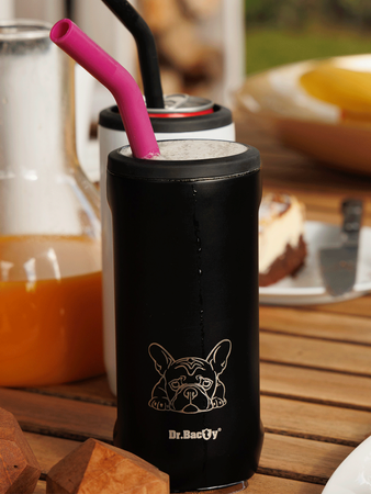 Dr.Bacty Notus French Bulldog 2-in-1 thermal mug - black