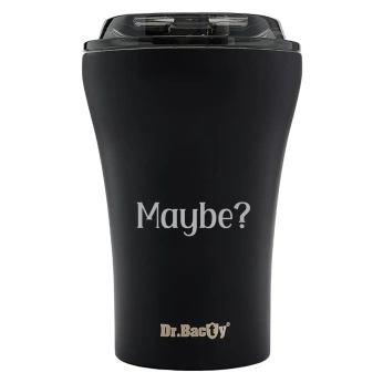 A multiplayer coffee mug of reusable Dr. Bacty Apollo Maybe - Black