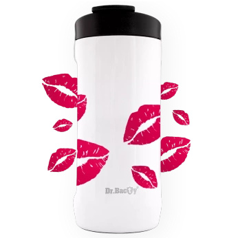 Thermobecher 2-in-1 Dr.Bacty Notus Mund - weiß