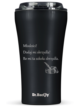 Dr.Bacty Apollo 2.0 thermal coffee mug - Ode to Youth - 360 ml - Black Matt