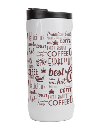 Coffee thermal mug Dr. Bacty Notus for Coffee Time - white