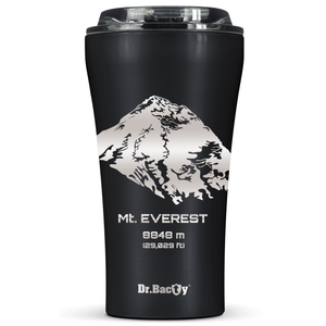 Dr.Bacty Apollo 2.0 thermal coffee mug - 360 ml - Mt. Everest - Black Matt